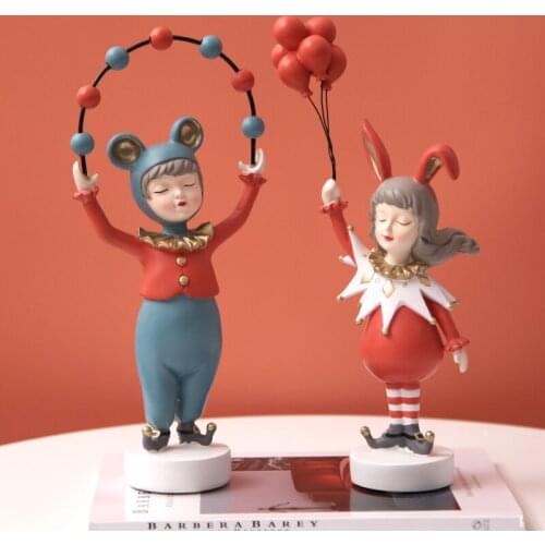 European Elf Character Storage Tray Resin Ornaments Hotel Club KTV Figurines Decoration Home Livingroom Desktop Sculpture Crafts