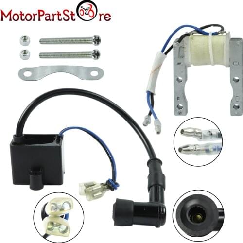 High Performance 2-Wire Magneto Stator Coil+CDI Ignition Coil Kit Fit 49cc 50cc 60cc 66cc 80cc 2-Stroke Engine Motor Bicycle Bik