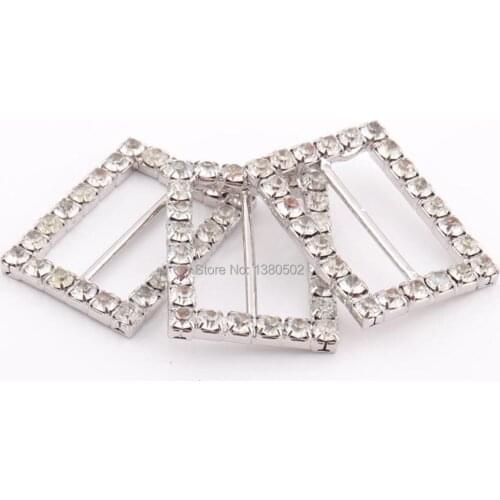 2pcs/lot Rhinestone Beautiful Top Quality Belt Buckles Crystal Rectangle for garment bag accessories
