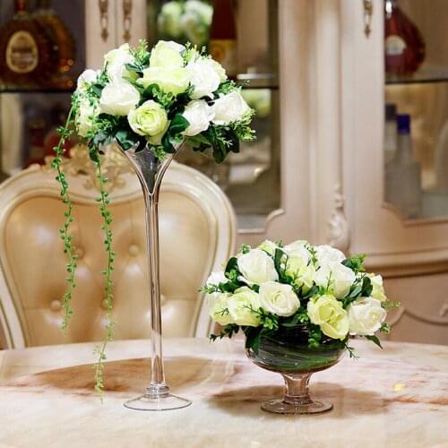 Creativity Glass Vase Wedding road leader transparent Tall vase Tabletop terrarium glass containers creative vase decoration J
