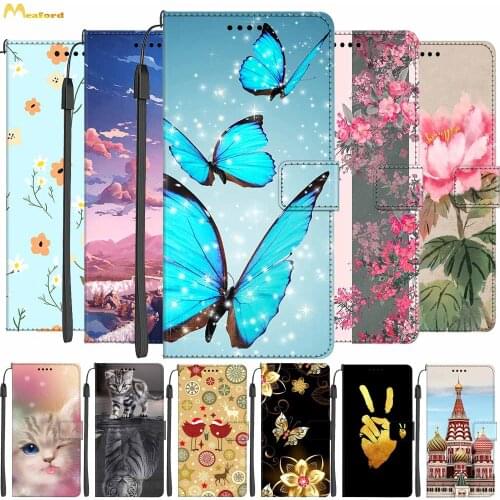 Butterfly Cute Leather Phone Case For OPPO Realme 6 Pro Book Style Wallet Flip Case For Realme 6i 5 Cover Realme6i 6pro Funda