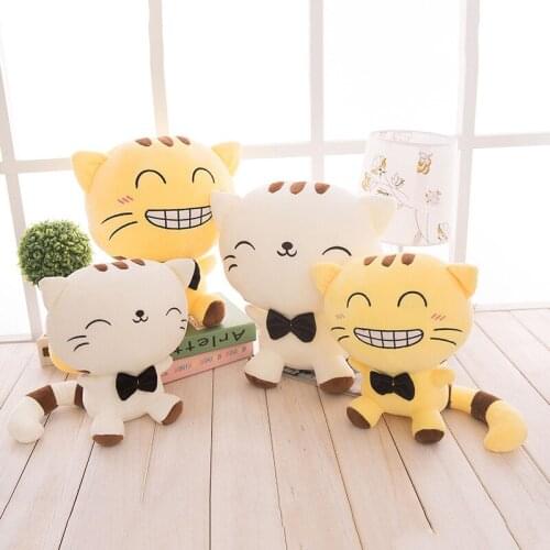 Cartoon Cute Doll Cat Plush Stuffed Cat Toys 18CM Birthday Gift Kids Toys Plush Dolls For Girl Sucker Car & Room Doll