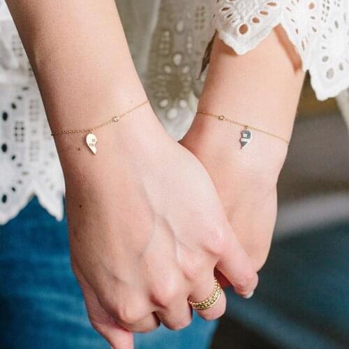 Become a best friend best friend set 2 pairs of a pair of bracelets love diamond jewelry