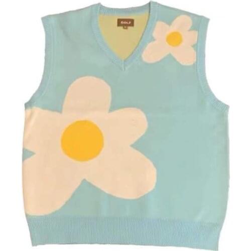 New 2020 men Luxury golf Flower Le Fleur Tyler The Creator Knit Casual Sweaters Vest sleeveless Asian Plug Size High Drake MY507