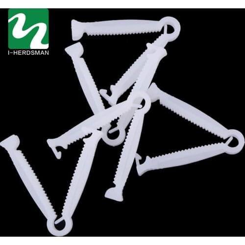 Pig Farm Equipment 50pcs Disposable Umbilical Cord Clamps Whelping Kits Welping Box Puppy Kittens Pig Water Sheeep Rabbit