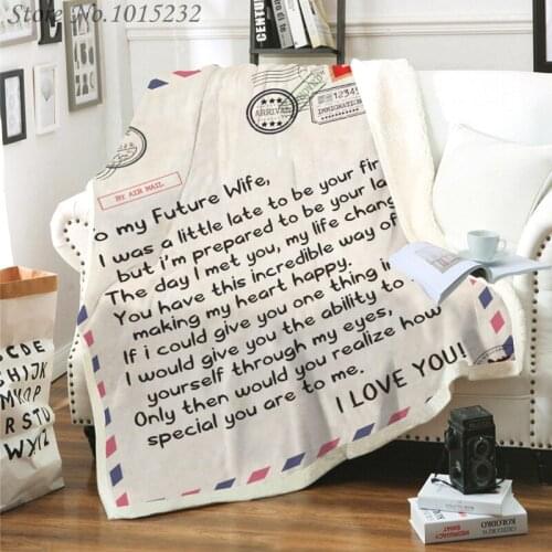 Letter Letters Express Love Blanket 3D Print Sherpa Blanket on Bed Home Textiles Dreamlike Style Gift 06