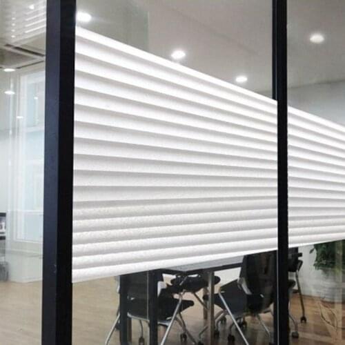 1-Way Vision Horizontal Glass Blinds Static Glue-free Office Home Window Sticker Light Transmission ALI88
