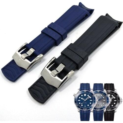 Watch accessories men Women 20 mm strap for Omega new hippocampus 300 universe ocean AT150 silicone strap