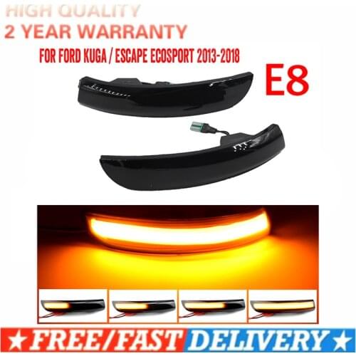 Dynamic LED Side Rearview Mirror Turn Signal Light Indicator for Ford Escape Kuga II EcoSport 2013 - 2019 Car Accessories