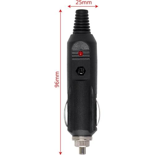 1pcs LED Red Indicator With Fuse Male Car Cigarette Lighter Socket Plug Connector Car-styling