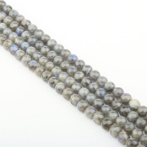 Fine Natural Stone Beads Loose Hole Flash Labradorite Bead for Women Jewelry Making DIY Necklace Bracelet 6-12mm 15inch