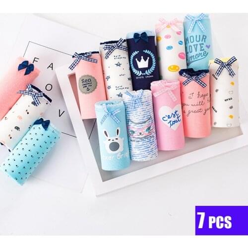 7pcs/lot Womens Briefs Comfortable Cotton Underwear Seamless Women Sexy Lingerie Breathable Panties New Briefs Everyday 3XL 4XL