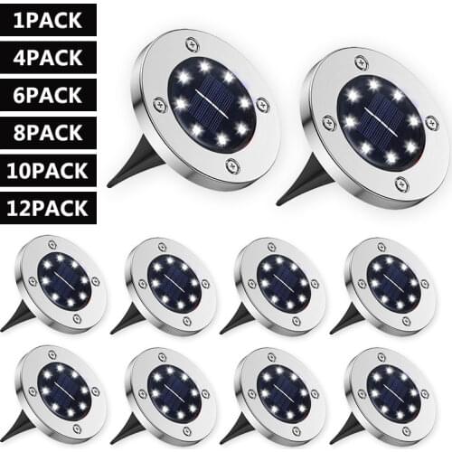 Solar Led Light Outdoor Solar Lamp 1-12Pcs Waterproof Solar Powered Lantern for Pathway Patio Garden Decoration Outdoor Lighting