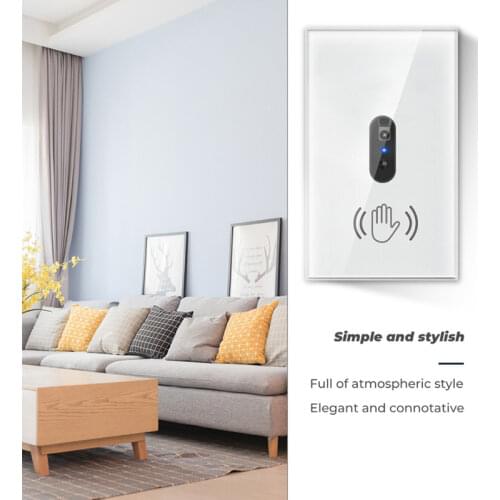 SMATRUL Smart Wall Light Infrared Sensor Switch No Need To Touch Glass Screen Panel On Off US 110V 220V 10A Electrical Power