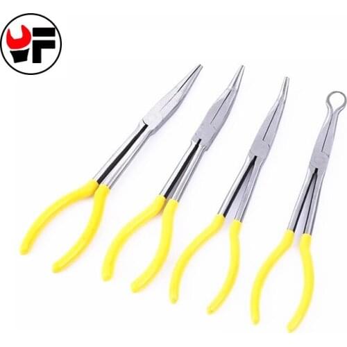 YOFE 4 pcs/Set 280mm Lengthening Needle Plier For Electrical 11 Inch Finshing Plier Multi Tool Pliers Alicate Pinzas de pesca