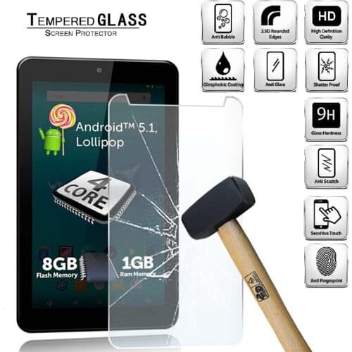 Tablet Tempered Glass Screen Protector Cover for Allview Viva C701 Anti-Fingerprint HD Eye Explosion-Proof Tempered Film