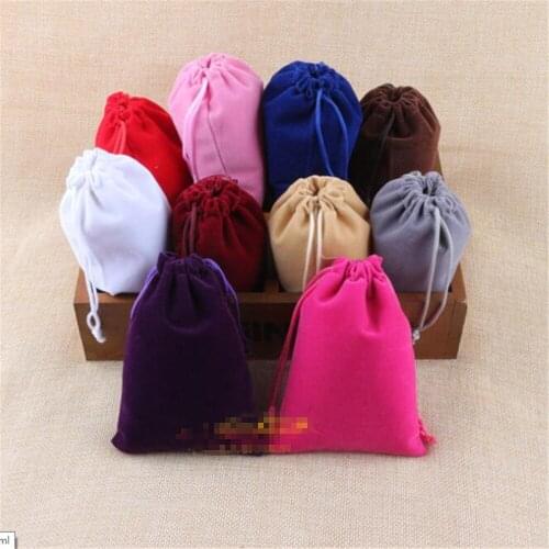 2016 New Cheap 90x120mm Velvet Drawstring Pouch Bag/Jewelry Bag,Christmas Wedding Gift Bags & Pouches Free Shipping