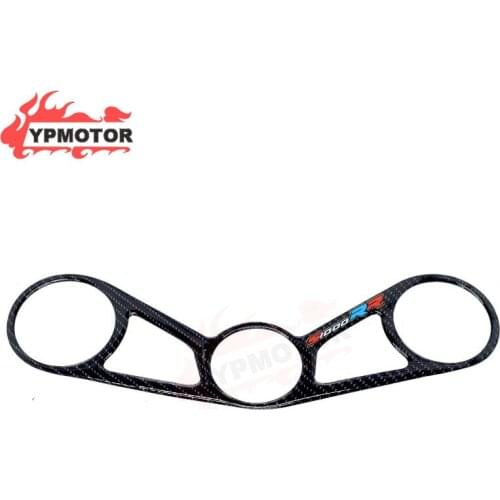 S1000 RR 07-14 Carbon Fiber 3D Triple Tree Decal Pad Top Clamp Upper Front End Cover Stickers For BMW S1000RR HP4 2009-2014