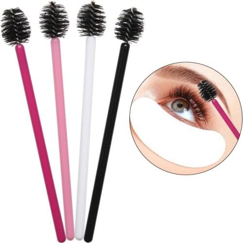 50Pcs Disposable eyelash brushes Mini Mascara Wands brow brush portable eyelash cosmetic comb women Makeup tools