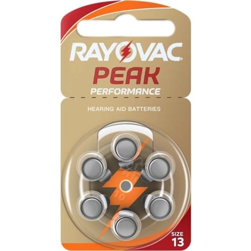 60 PCS Rayovac Peak Zinc Air Hearing Aid Batteries A13 13A 13 P13 PR48 Hearing Aid Battery A13 for Hearing Aids 60 PCS Rayovac