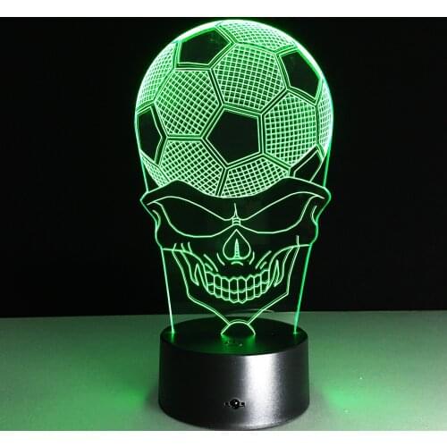 7 colors 3D Illusion Lamp dortmund Soccer Colorful Night Lights reus 3D Visual lights Desk Touch Switch Football Lamp