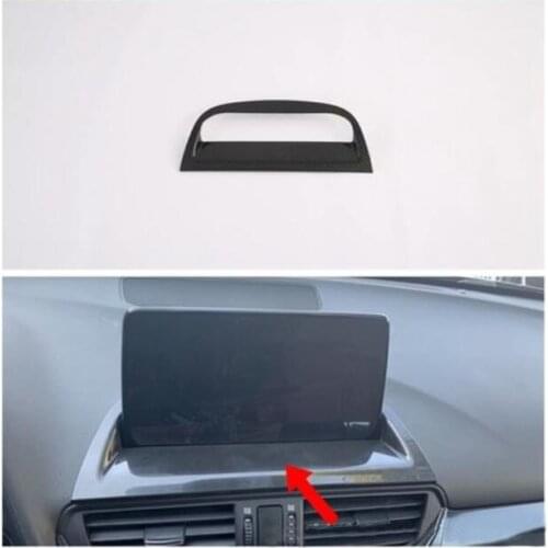 ABS Chrome For Mazda CX-4 2020 Car Navigation Panel Sequins Interior dashboard decorative frame Cover Car Styling