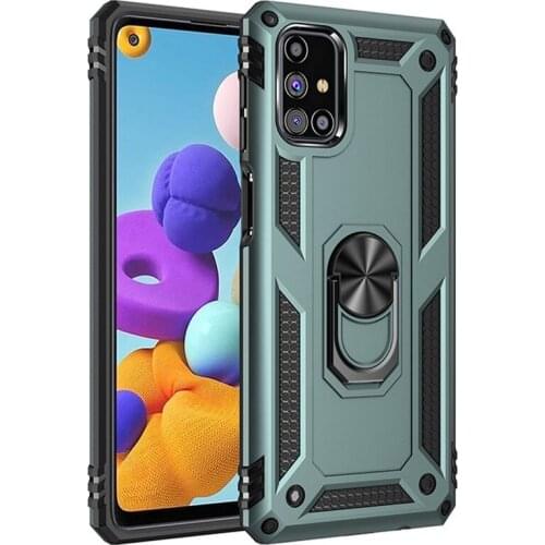 For Samsung Galaxy M31 Case M31S 2020 Luxury Shockproof Armor Magnetic Metal Ring Stand Case For Samsung M31S M317F M31 M315F