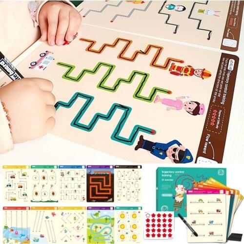 Baby Montessori Drawing Board Color Shape Toddler Pen Control Training Drawing Set Early Learning Educational Toys For Children