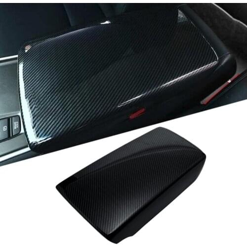 For Honda Accord 10th 2018 1PCS Carbon Fiber ABS Chrome Car Center Console Arm Rest Seat Box Cover Trim Moldings Car Styling