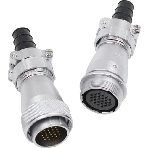 WF28 TI+ZI M28 2 3 4 7 8 9 10 12 16 17 20 24 26 Pin Electrical Cable Wire Connector IP67 Waterproof Outdoor Solar Auto Car Moto