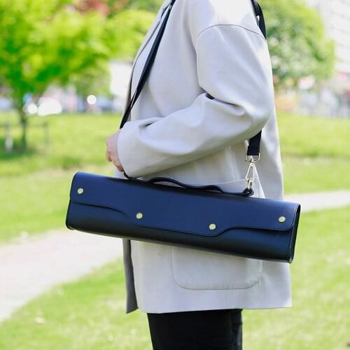 M MBAT Water-Resistant Flute Gig Bag Synthetic Leather Case Box Adjustable Shoulder Strap Flute Musical Instrument Accessories