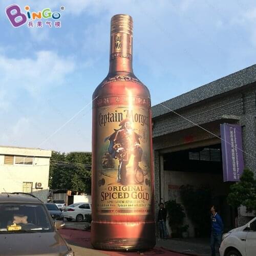 Customized 9 meters high inflatable beer bottle / inflatable champagne bottle and balloons / giant inflatable bottle toys