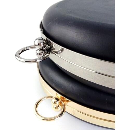 10cm Metal Clasps Dinner Round Box Purses Frame Handles for DIY Handbags Kiss Twisted Lock Buckle Tone Bag Accessories