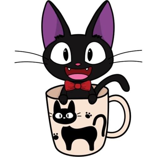 Jiji mug lapel pin Kikis Delivery Service cat badge super cute Studio Ghibli collection