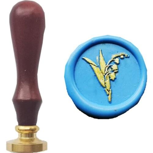 Lily of the valley Wax Seal Stamp seal stamps Retro Wood Stamp Sealing Wax Seal Stamp Wedding Decorative sealing Stamp wax seal