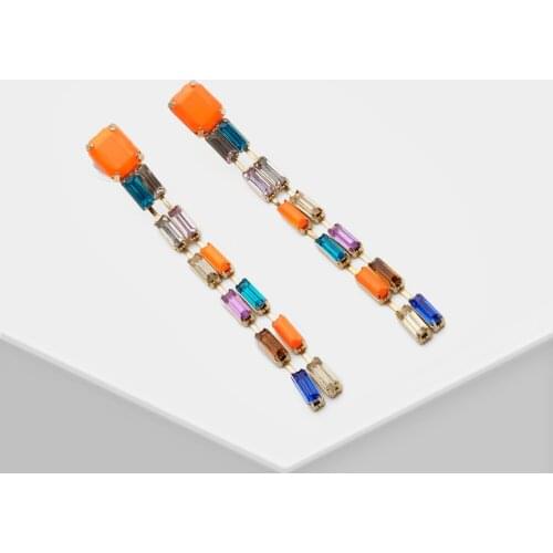 M19-Amorita boutique trendy colourful long earrings