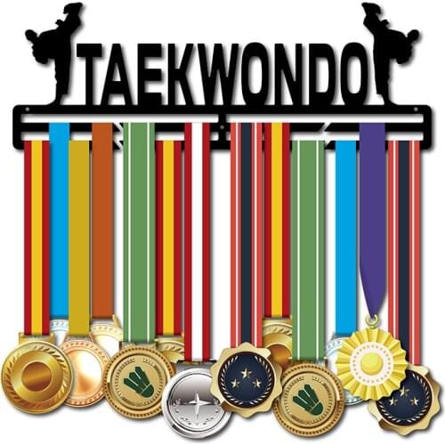 Taewkondo metal hanger Martial arts medal holder metal medal display rack for 30+ medals