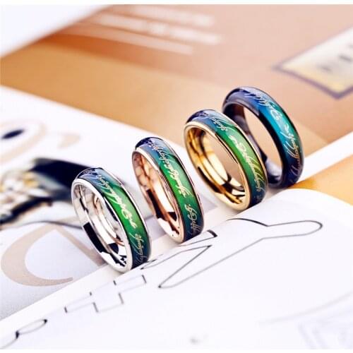 Temperature change color Ring Men Mood Ring rings for women