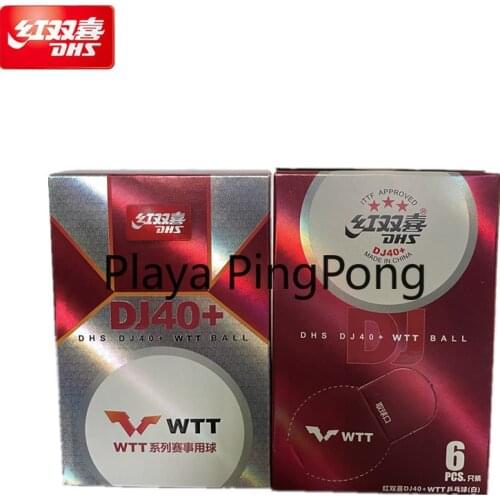 DHS DJ40+ 3-Star WTT ITTF 3 Star D40+ World Tour Table Tennis Ball Plastic ABS DHS Ping Pong Balls