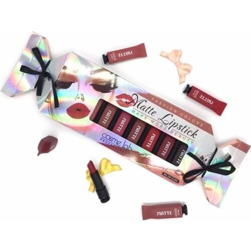 12 Color Mini Lipstick Set Velvet Matte Sexy Lips Makeup Lasting Waterproof Non-Stick Cup Lipstick Pen Women Korean Cosmetic