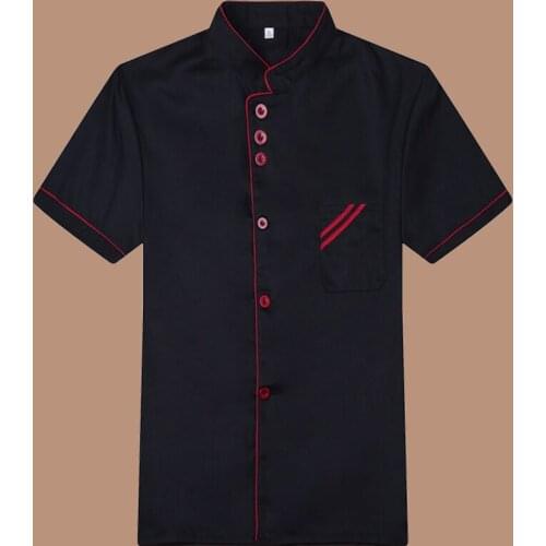 2017 New Food Service Cloth Kitchen Chef Jackets Uniform Short Sleeve Hotel Cook Workwear Clothes Restaurant Chief Clothes