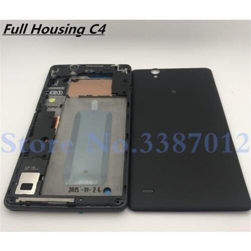 Front LCD Middle Frame Plate Bezel Housing For Sony Xperia C4 E5303 E5306 + Battery Back Cover With Camera Lens