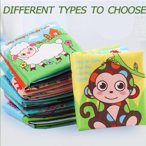 Baby Rattles Mobiles Toy Soft Animal Cloth Book Newborn Stroller Hanging Toy Bebe Early Learning Educate Baby Toys