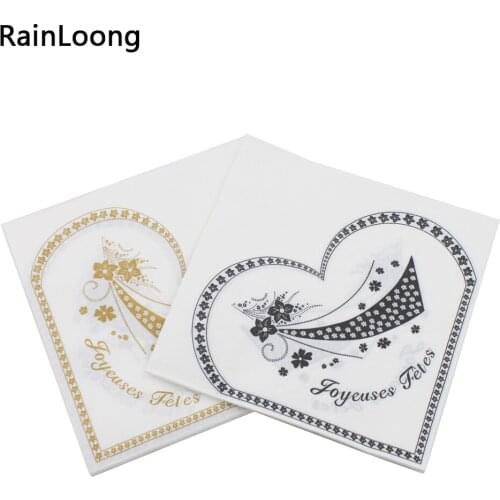[RainLoong] Paper Napkins Foyeuses Fetes Party Print Tissue Napkins Decoration Serviettes 33x33cm 1 pack (20pcs/pack)