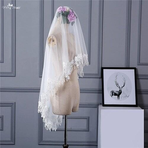 RSV101 Real Pictures Yiaibridal Fingertip Wedding Veil Short