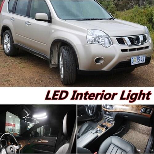 Tcart 6pcs free shipping Error Free LED Interior Light Kit Package for nissan X-Trail T31 accessories 2007-2013