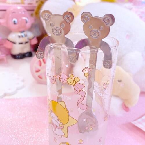 1pc Cartoon Cat Handles Hang Coffee Spoons Cute Cat Stainless Steel Ice Cream Cocktail Teaspoons Coffee Soup Tea Spoons