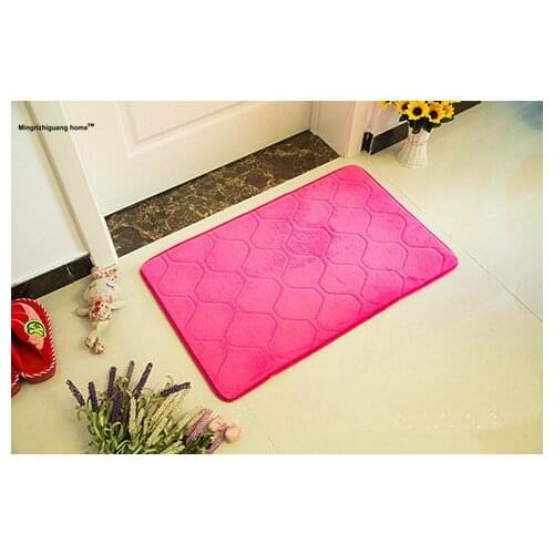1PC Bathroom Memory Foam Rug Kit Toilet Pattern Bath Non-slip Mats Floor Carpet Set Mattress for Bathroom Decor OU 108