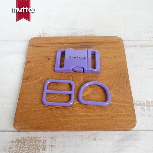 10pcs/lot(metal buckle+adjust buckle+D ring)20mm and 25mm webbing, We provide laser engraving service customize LOGO 7 colours