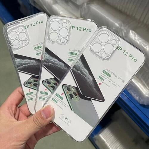 100pcs 1.5MM Clear Transparent Case Soft TPU Silicone Rubber Cover Shell For iPhone 13 Pro Max 12 Mini 11 XS XR X 8 7 6 Plus SE